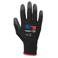 Guante Total Glove Poliuretano Negro Talla L Set x 12 Pares