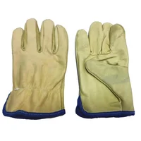Guante Vaqueta Ingeniero Corto Sencillo Amarillo Set x 12 Pares