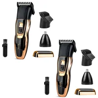 Set X 2 Afeitadora Eléctrica 3 En 1 Recargable E Inalámbrica Dorada