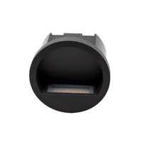 Aplique de incrustar redondo color gris