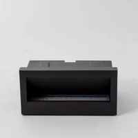 Aplique de incrustar rectangular color gris