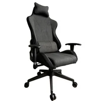 Silla Gamer Gris Reclinable En Paño Pro Giratoria Hiroto