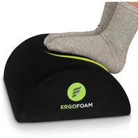 Reposapiés Alto ErgoFoam Negro De Terciopelo Espuma Firme
