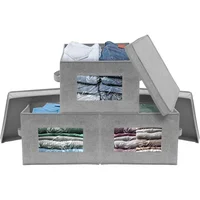 Cajas Organizadoras con Ventana Transparente y Tapa para Almacenaje Práctico
