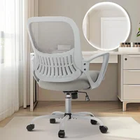 Silla Sweetcrispy Ergonómica de Oficina con Respaldo Medio y Ruedas