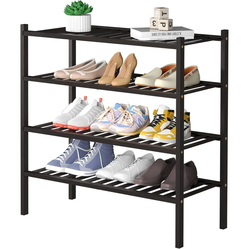 Zapatero De Bambú Apilable Para Zapatos, Organizador De Almacenamiento Independiente Para Entrada, Pasillo, Armario (color A