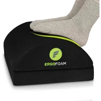 Reposapiés ErgoFoam Negro Con Bolsillo Cálido Espuma