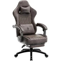 Silla Gamer Dowinx Marrón Ergonómica con Masaje y Reposapiés Transpirable