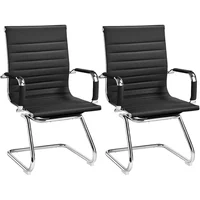 Sillas de Oficina con Respaldo Ergonómico y Base Estable Cromada