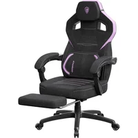 Silla Gamer Ergonómica Dowinx Morada con Reposapiés y Soporte Reforzado