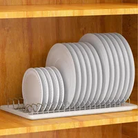 Rejilla Secado Platos Acero Inoxidable Cromado con Escurridor Simple Houseware