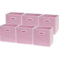 Organizador Plegable de Tela Rosado para Clóset o Estantería