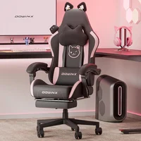 Silla Gamer Dowinx Ergonómica con Masaje y Orejas de Gato para Niñas