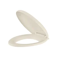 Asiento sanitario redondo beige cierre suave Corona, compatible con sanitarios líneas Smart alongado, Montecarlo Novoalongado, Power One, Prestigio y Aquajet.