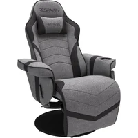 Silla Gamer RESPAWN 900 Gris con Reposapiés y Masaje Lumbar Ergonómico