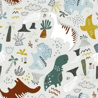 Papel Contact Infantil De Dinosaurios Dibujados A Mano
