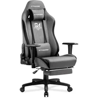 Silla Gamer GTRACING Ergonómica de Tela Transpirable con Reposapiés