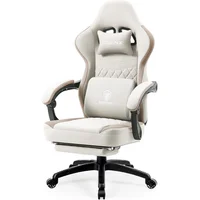 Silla Gamer Dowinx Ergonómica de Tela con Masaje Lumbar y Cojín de Gel