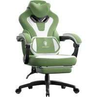 Silla Gamer Dowinx Ergonómica de Tela con Masaje Lumbar y Reposapiés