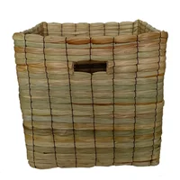 Canasto Organizador de Junco Tejido 30x30x30 cm Natural Just Home Collection
