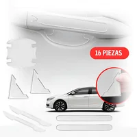 Kit de Protectores Adhesivos para Auto 16 Piezas Puertas Manijas