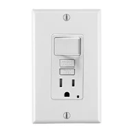 Toma GFCI + Interruptor Switch Leviton Gfsw1-W con Tapa