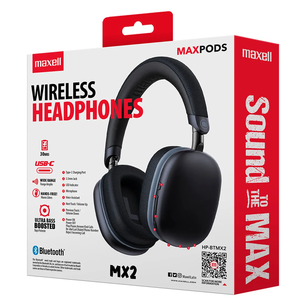 Audífono Diadema Mx2 Bt Hp-Btmx2 Bluetooth - Homecenter.com.co