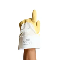 Guante Látex de Caucho Natural Recubierto Acabado Rugoso Amarillo Edgeâ Set x 6 Pares