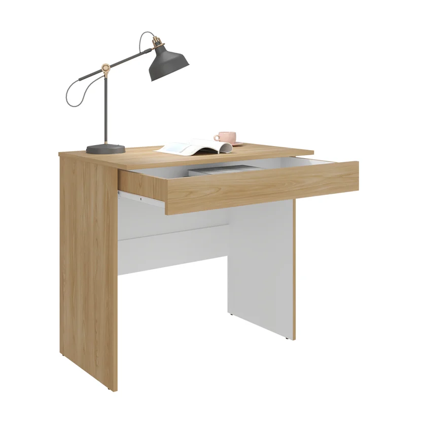 Escritorio Ohio Eco 73x80x49 Rta Madera natural Europeo Blanco ...
