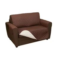 Forro Protector para Mueble Sofá Lavable de 2 Puestos Reversible Café