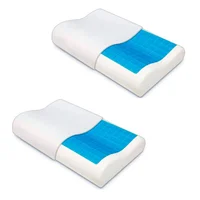 Set X2 Almohada De Gel Ortopédica Cool Pillow Color Azul