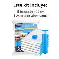 Set X5 Bolsas Ahorradoras de Espacio + Bomba