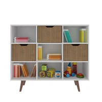 Set Organizador de 3 Cajones Santos en Aglomerado de Madera 32.8X23.2X30.8 cm Almendra