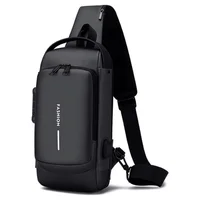 Morral Antirrobo Maleta Impermeable Bolso Cruzado Puerto Usb - Negro