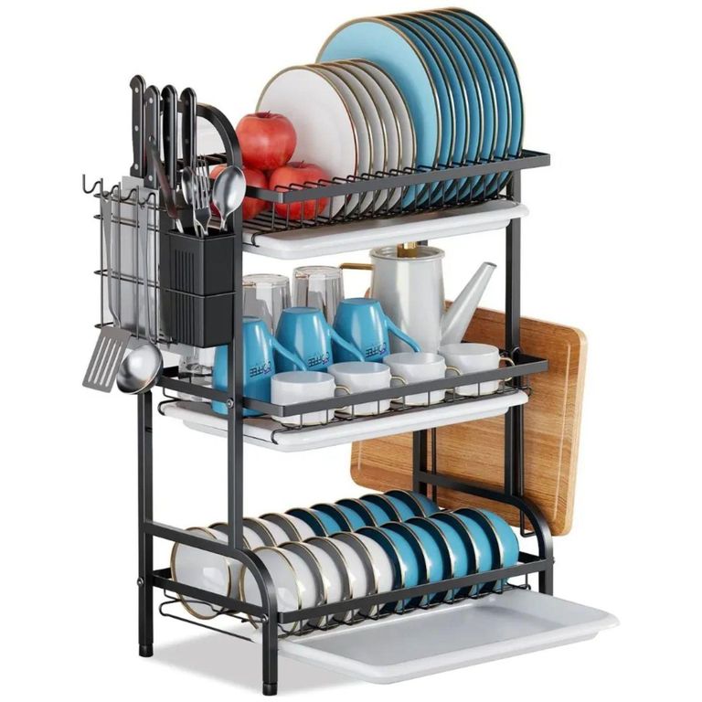 Escurridor de Platos 3 Niveles Organizador Estante de Cocina -  Homecenter.com.co