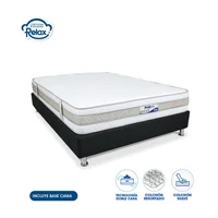 Combo Colchón Doble 140x190cm Resortado Pride Suprem + Base Cama Completa Set X 3 Unidades