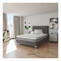 Combo King 200x200 Base Cama Gris + Colchón + Cabecero + Almohada Set X 12 Unidades