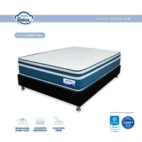 Combo Colchón Queen 160X190X32cm Resortado Super Top + Base Cama Completa Set X 3 Unidades