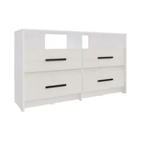 Cómoda Natura 140 80x140x42 cm Gris Claro-Blanco