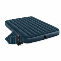 Colchón Inflable Dos Almohadas Y Bomba De Inflar 25 Cm De Altura