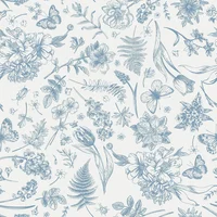 Papel Tapiz Heroad Floral Azul Autoadhesivo