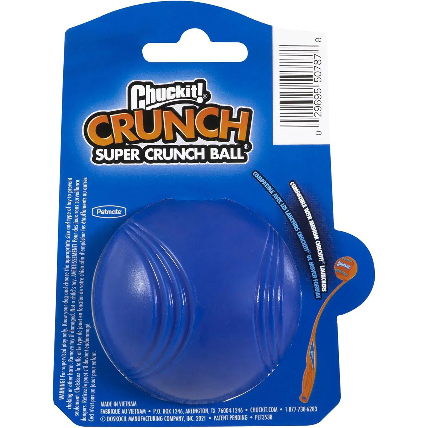 Pelota Crunch Para Perros Con Sonido Crujiente Y Goma Resistente