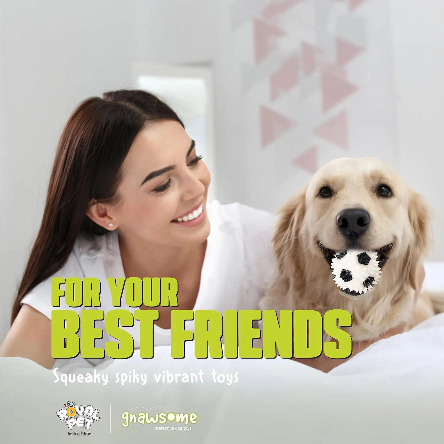 Pelota Interactiva Gnawsome Para Perros Que Cuida Dientes y Encías