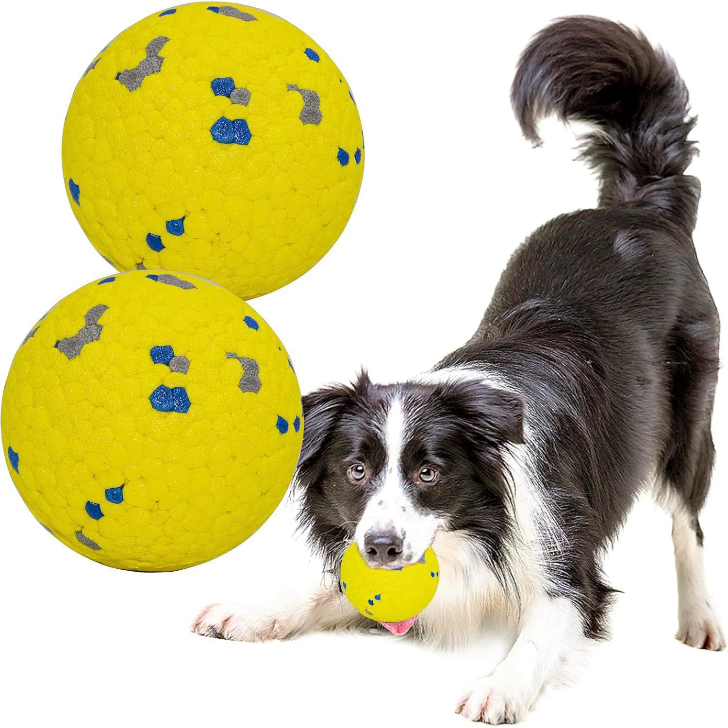 Pelotas Resistentes Para Perros Lievuiken Paquete De Dos Con Diseño Flotante