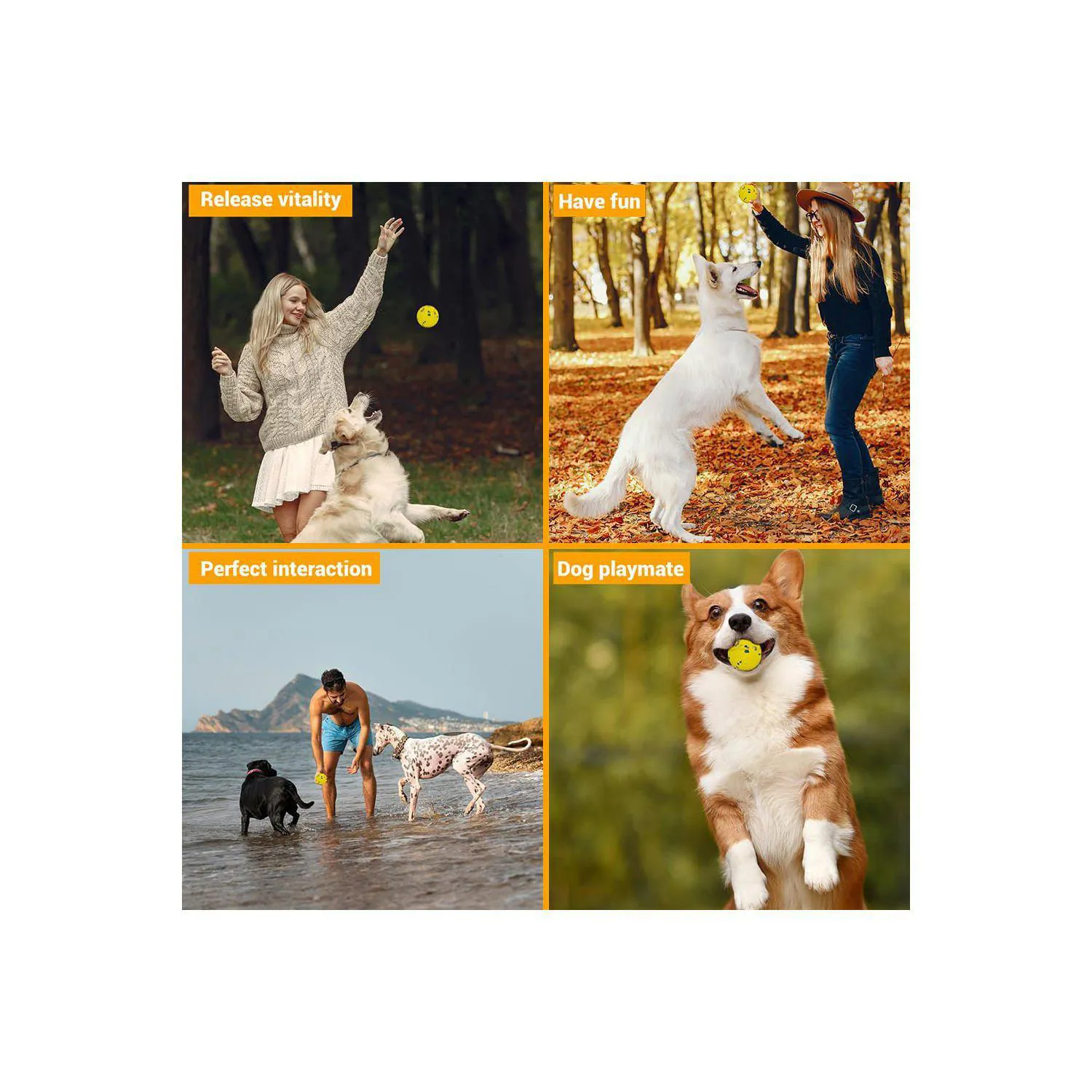 Pelotas Resistentes Para Perros Lievuiken Paquete De Dos Con Diseño Flotante 6