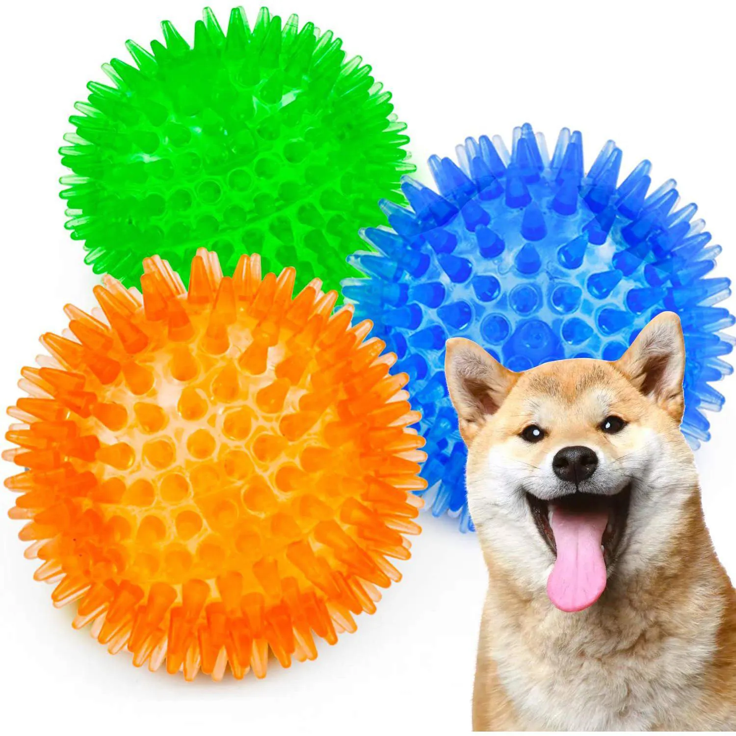Pelotas Chirriantes Para Perros Pequeños Con Picos De Goma Segura