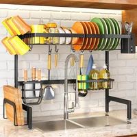 Escurridor de Platos Expandible y Organizador de Cocina en Color Neutral