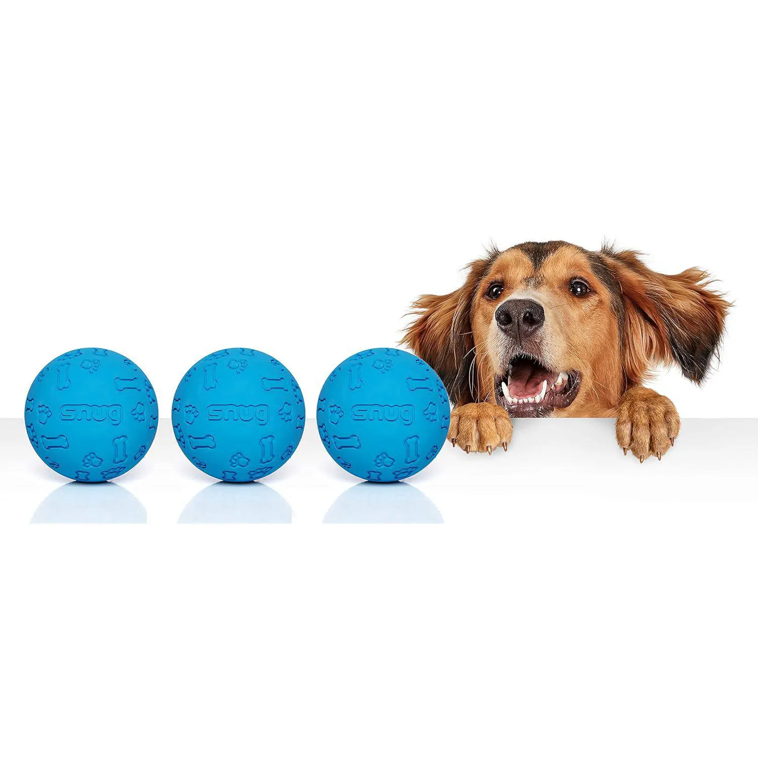 Pelotas De Goma Para Perros Paquete De 3 Resistentes Sin BPA Tamaño Tenis