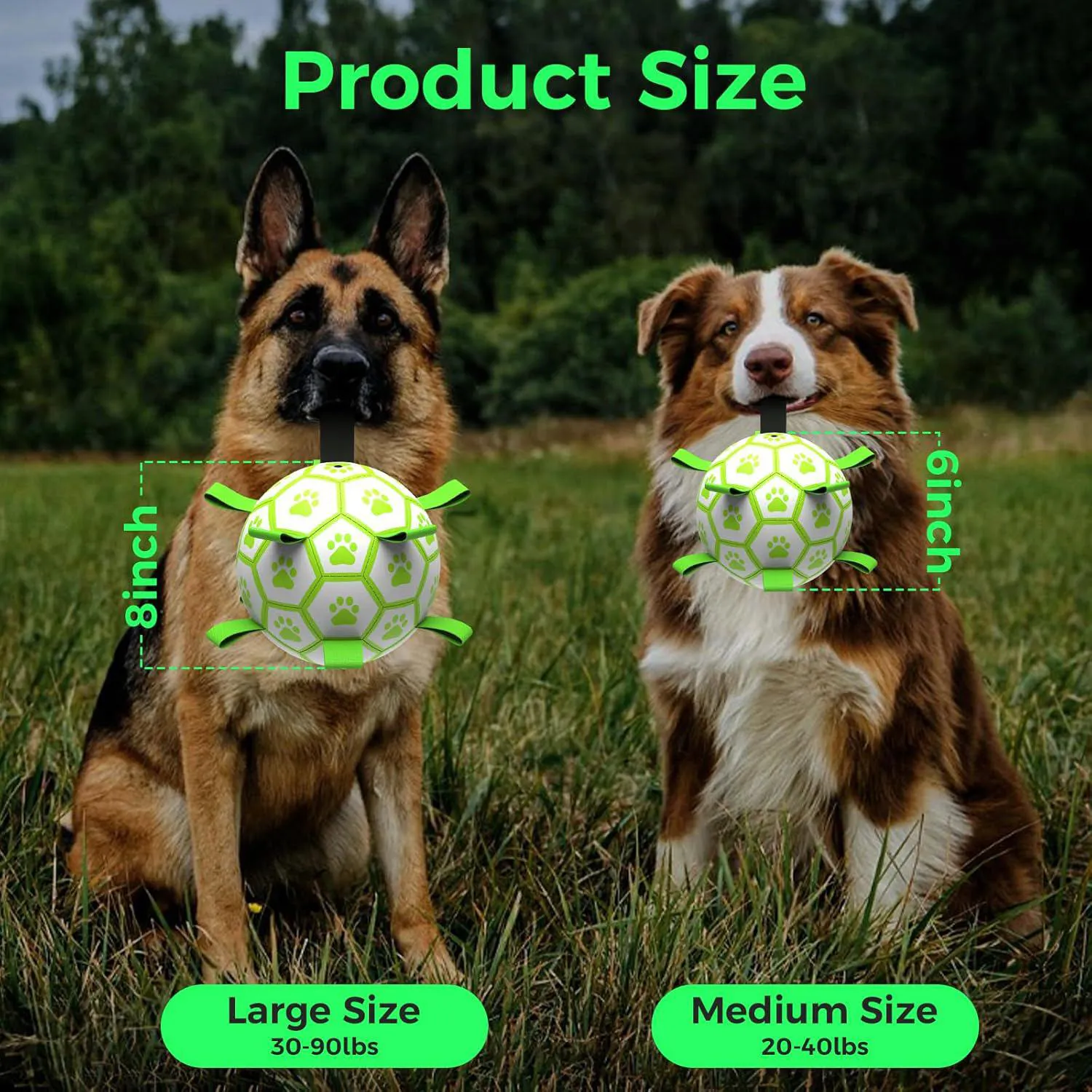 Pelota Para Perros Que Brilla En La Oscuridad Con Correas Ideal Para Juego Activo 5