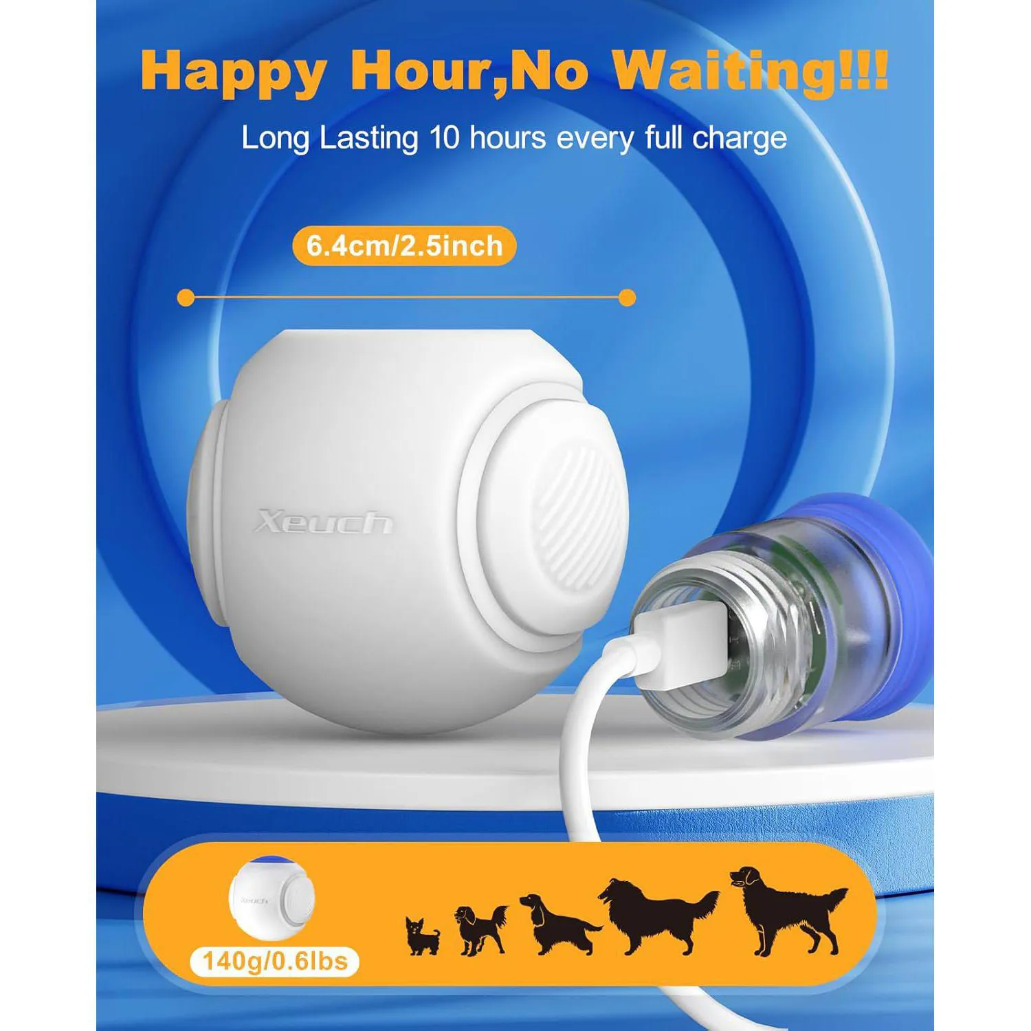 Pelota LED Recargable para Perros con Rebote Automático Aroma Natural y Alta Durabilidad 5